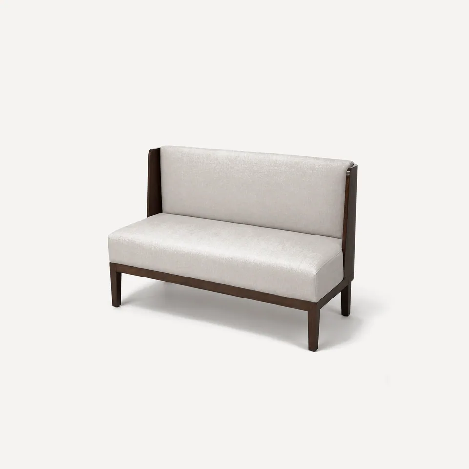 Open-Leg Walnut Bench