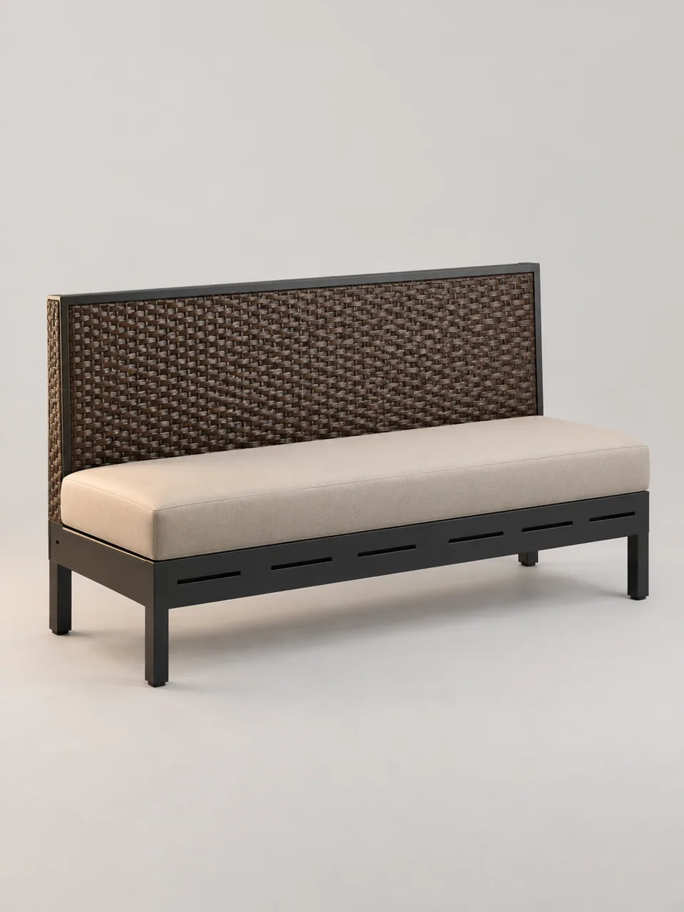 Weave-Back Steel Bench
